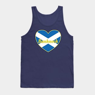 Banknock Scotland UK Scotland Flag Heart Tank Top